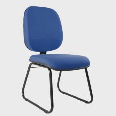 Cadeira Escritório Interlocutor Diretor Estofada Anatômica Base Sky Metal Wood Design