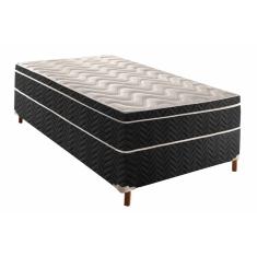 Cama Box Conjugado Solteiro: Colchão Molas Extrapedic Sublime Life Pillow Black (88x188x48) Paropas