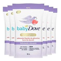 Kit Sabonete Refil Dove Baby Hidratação Hora De Dormir 180ml - 6 Unidades
