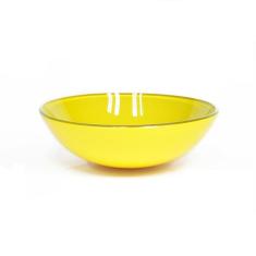 Cuba De Vidro Redonda 31Cm Amarela