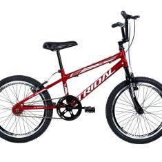 Bicicleta Aro 20 Infantil Bmx Cross Quadro Mtb Vermelho