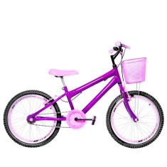 Bicicleta Infantil Feminina Aro 20 Aero Cor Violeta E Rosa