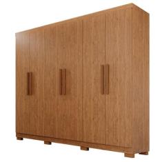 Guarda-Roupa de Casal 6 Portas 4 Gavetas Valencia Cinamomo - Tudo de M