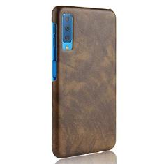 Capa para Samsung Galaxy A7 2018/ A750, capa para celular Rugged Shield 360° Proteja seu telefone Capa de couro granulado para Samsung Galaxy A7 2018/ A750