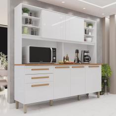 Armário de Cozinha 6 Portas 2 Gavetas Adelle Yescasa