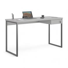 Mesa Home Office Escrivaninha Industriale 1,00 Cinza Com Gaveteiro