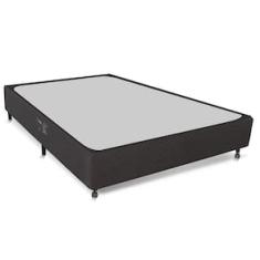 Base Box para Colchão Casal Castor Sleep Class Pocket Hibrido com Rodízio 40x138x188 cm - Cinza