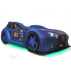 Cama Carro Zmax Racing Solteiro Com Leds E Banco Traseiro Tamanho:solteiro