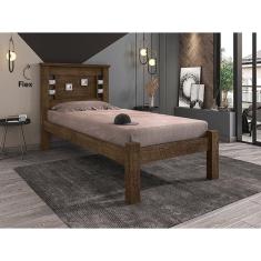 Cama Solteiro Lavínia Malbec/Off White  - Framar Móveis