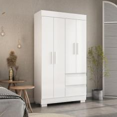 Guarda Roupa Solteiro 99,80cm 4 Portas e 2 Gavetas Chantrieri Espresso