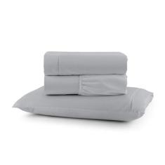 jogo de lençol completo 400 fios fronha ponto palito tamanhos solteiro