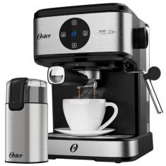 Kit Espresso Oster - Cafeteira Double e Moedor de Café Elétrico Inox 110V