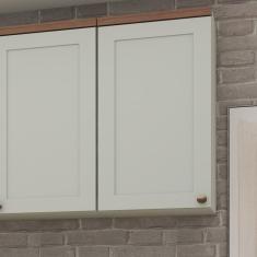 Armário Aéreo Para Cozinha 1 Porta Provençal Iluminata Genialflex Verde Mint