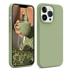 AOTESIER Capa de telefone compatível com iPhone 13 Pro, [proteção militar à prova de choque] Capa de silicone líquido com [forro de microfibra macio antiarranhões] Câmera e proteção de tela de 6,1