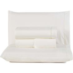 Jogo De Lençol Queen Top Line 180 Fios 4 Peças - Marfim