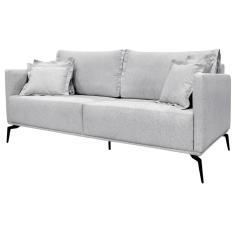 Sofa Sala De Estar Liv 2 Lugares Pes Aço Linho 232 Grigio Ezz Grigio