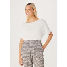 Blusa Básica Hering Manga Curta Em Viscose Feminina-Feminino