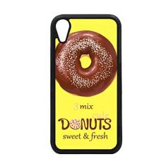 Capa para iPhone XR de chocolate com rosquinha de sobremesa para proteção de telefone Apple
