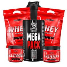 2X Nutri Whey + Mega Pack + Glutamina + Creatina + Shaker - Integral M