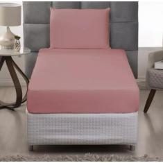 Lençol Solteiro Microfibra Simples 2 Peças Clean - Suítes Sonhos, Rosê