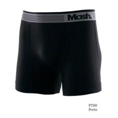 Cueca Boxer Sem Costura Mash 710.01 Microfibra, Preto, M