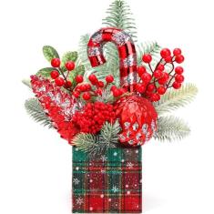 Mini Árvore de Natal Artificial KPX com Enfeites - Mesa