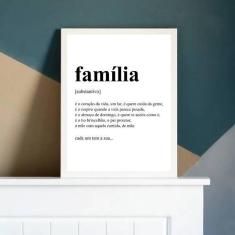 Quadro Decorativo Definição De Família 45X34Cm