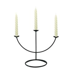 Castiçal 3 Arcos 31 cm Porta velas Brancas velitas Decoração - Velitas