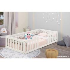 Cama Infantil Com Grade Bia Branca