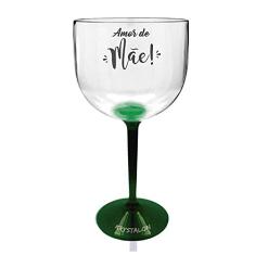 Taça Gin Bicolor Verde Personalizada para Dia das Mães - Amor de Mãe