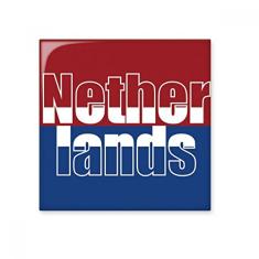 Decalque brilhante de azulejo de cerâmica com nome da bandeira dos Países Baixos
