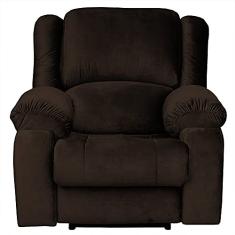 Poltrona do Papai Reclinável Elétrica com Entrada USB Magnum Veludo Marrom Chocolate - Gran Belo