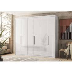 Guarda Roupa Casal Ambiente Venice 62480 Branco Brilho - Demóbile