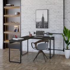 Mesa em L Kuadra Office 120X150X75cm
