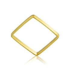 Anel de ouro 18 k Xuxa Quadrado - Elegancy Joias, 18