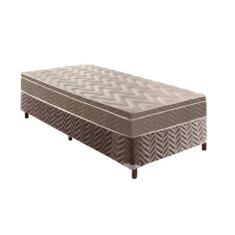 Cama Box Solteiro: Colchão Espuma D33 Paropas /EP Confort Ultra Firme 