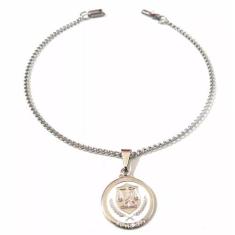 Pulseira Aço Inox Nutrição Nutricionista Detalhe Branco - Milena Folhe