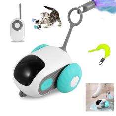 Brinquedo de Gato Pet Carrinho Controle USB Bateria Recarregavel Animal de Estimaçao Felino Interativo Lazer Diversao Entretenimento