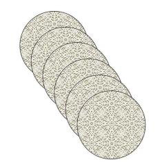 Sousplat estampa Renda impressa tecido Microfibra - NSW, 6 Peças, Sem 
