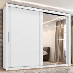 Guarda Roupa Casal com Espelho 2 Portas 6 Gavetas Imperador Plus Zanzini