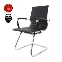 Cadeira Escritório Stripes Fixa pu Preta