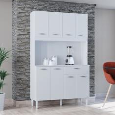 Cozinha Compacta 8 Portas 1 Gaveta Cassia Poquema - Branco