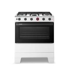 Fogão Esmaltec 5 Bocas Ideal Super Mesa de Aço Inox Branco F5IAB - Bivolt