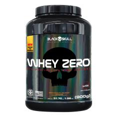 Whey Zero (Com Lactase) Black Skull - 900g Whey Isolado com Lactase Chocolate 900g