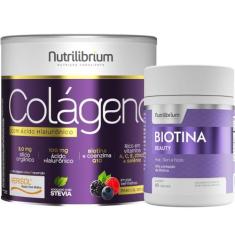 Kit Colágeno Verisol Com Ácido Hialurônico Premium + Biotina Nutrilibr