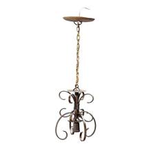 Lustre para Corredor e Sala Moderna Provençal Todo Branco 1 Bocal Rococó