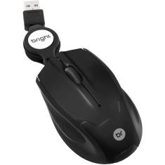 Mouse Mini óptico USB Brasil 1000DPI Retrátil pt