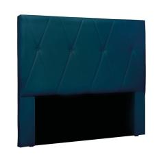 Cabeceira Cama Box Queen 160 cm Aquilla Veludo Azul Marinho S04 - D`Rossi