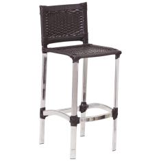 Banqueta Madri em Alumínio para Edícula, Cozinha, Balcão, Área Trama