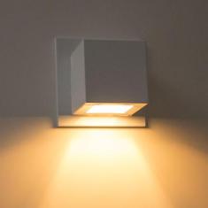 2x Arandela Box Cubo Pequena 1 Fachos MARROM + Led G9 5w 3000k St1319 